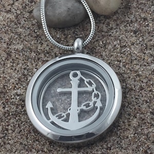 Anchor Glass Locket