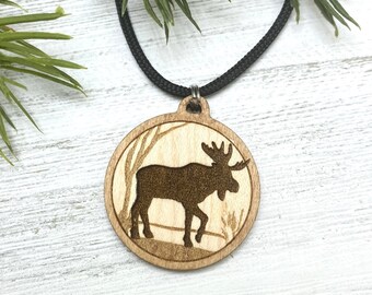 Colgante de madera de alce