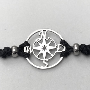 Compass Pull Cord Bracelet