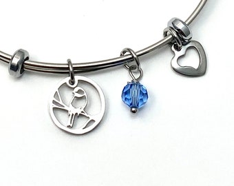 Brazalete con dije de pájaro cantor