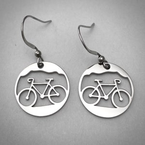 Bicycle circle earrings