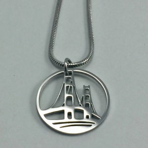 Mackinac Bridge Pendant, large or petite