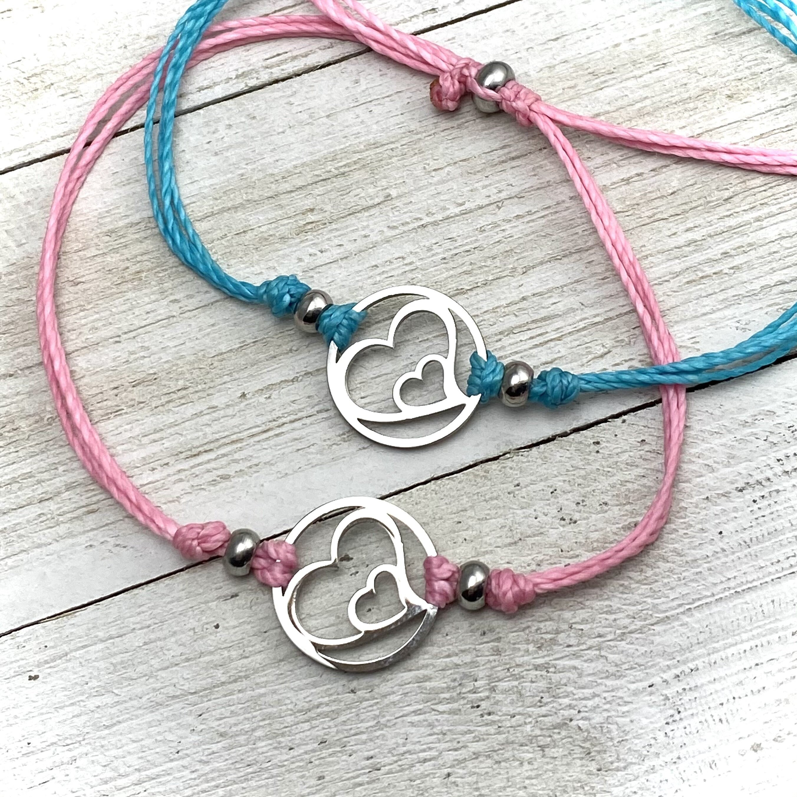 Heart pull cord bracelet discount