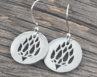 Hop Earrings - Sterling Silver - Craft Beer Gear - Michigan Hops ...