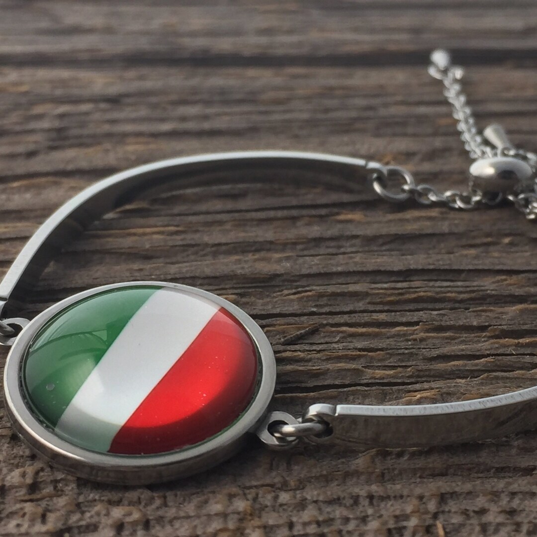 Italian Flag Bracelet Etsy