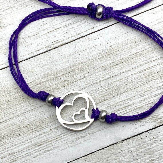 Hearts Embrace Pull Cord Bracelet Etsy Canada