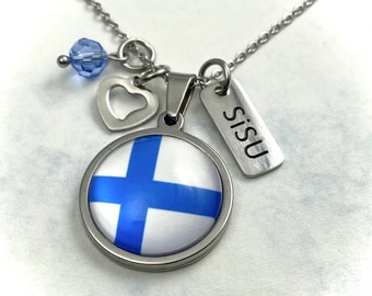 Finnish Flag Pendant