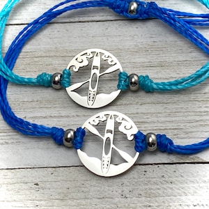 Kayak Waves Pull Cord Bracelet