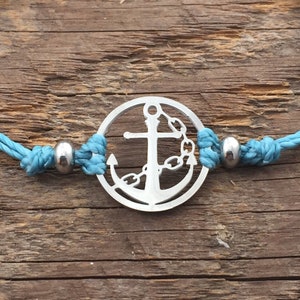 Anchor Pull Cord Bracelet