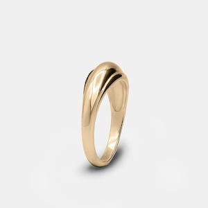 Georgia Ring In Gold, Solid Gold 14K Ring, Domed Band Ring, 14K Gold Dome Ring, 14K Gold Minimalist Ring, Vintage Gold Ring, Gold Ring Women