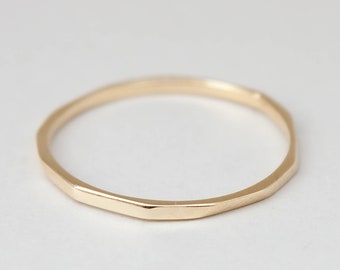 14K Solid Gold Band, Thin Gold Ring, 14K Thin Band, Tiny Gold Ring, Ultra Thin Gold Ring, Delicate Solid Gold Ring, Dainty Gold Ring, Skinny