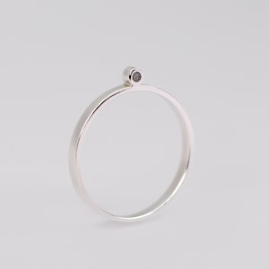 Tiny Dot Ring, Dot Silver Ring, Minimalist Dot Ring, Sterling Silver Stacking Ring, Dainty Ring, Thin Silver Ring, Concrete Ring, Beton Ring