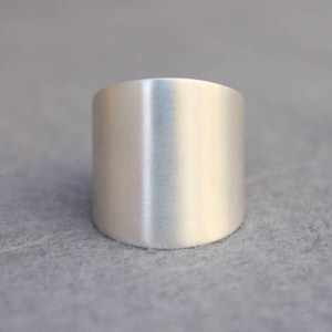 Wide Silver Rings, Thick Sterling Band, Large Sterling Silver Ring, Wide Statement Ring, Chunky Silver Ring, Wide Matte Ring, Shield Ring