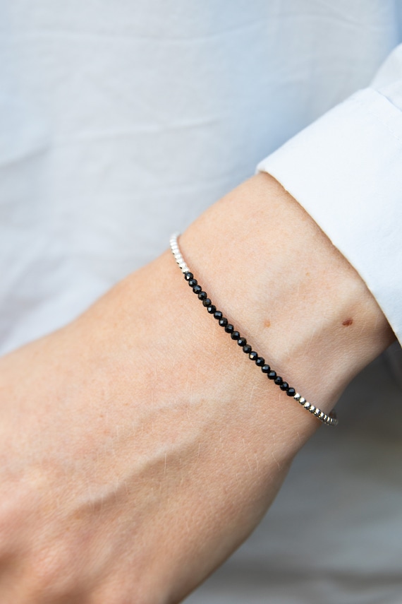 Small beaded clearance silver bracelet
