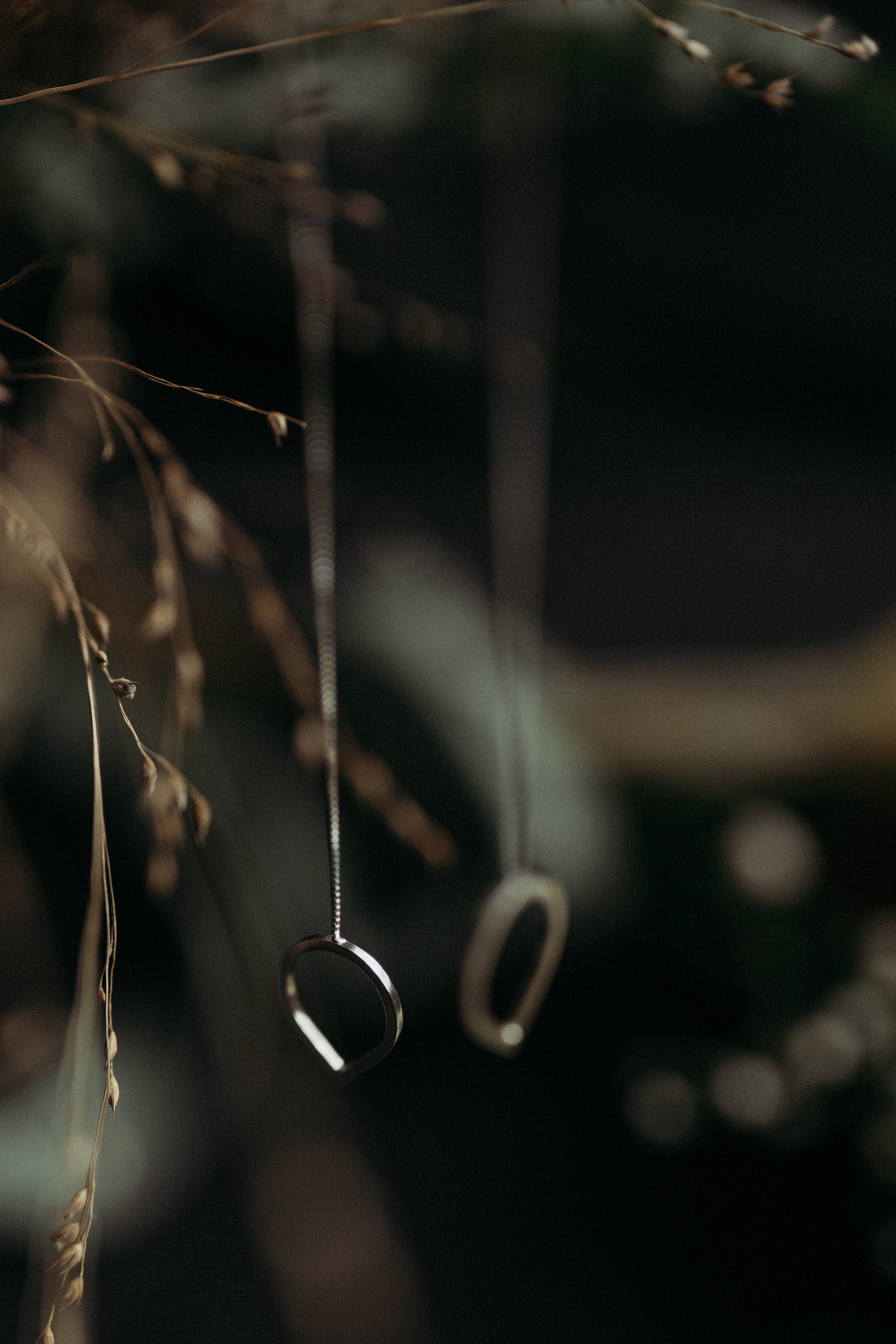 Metal Chain with Leaves Earrings