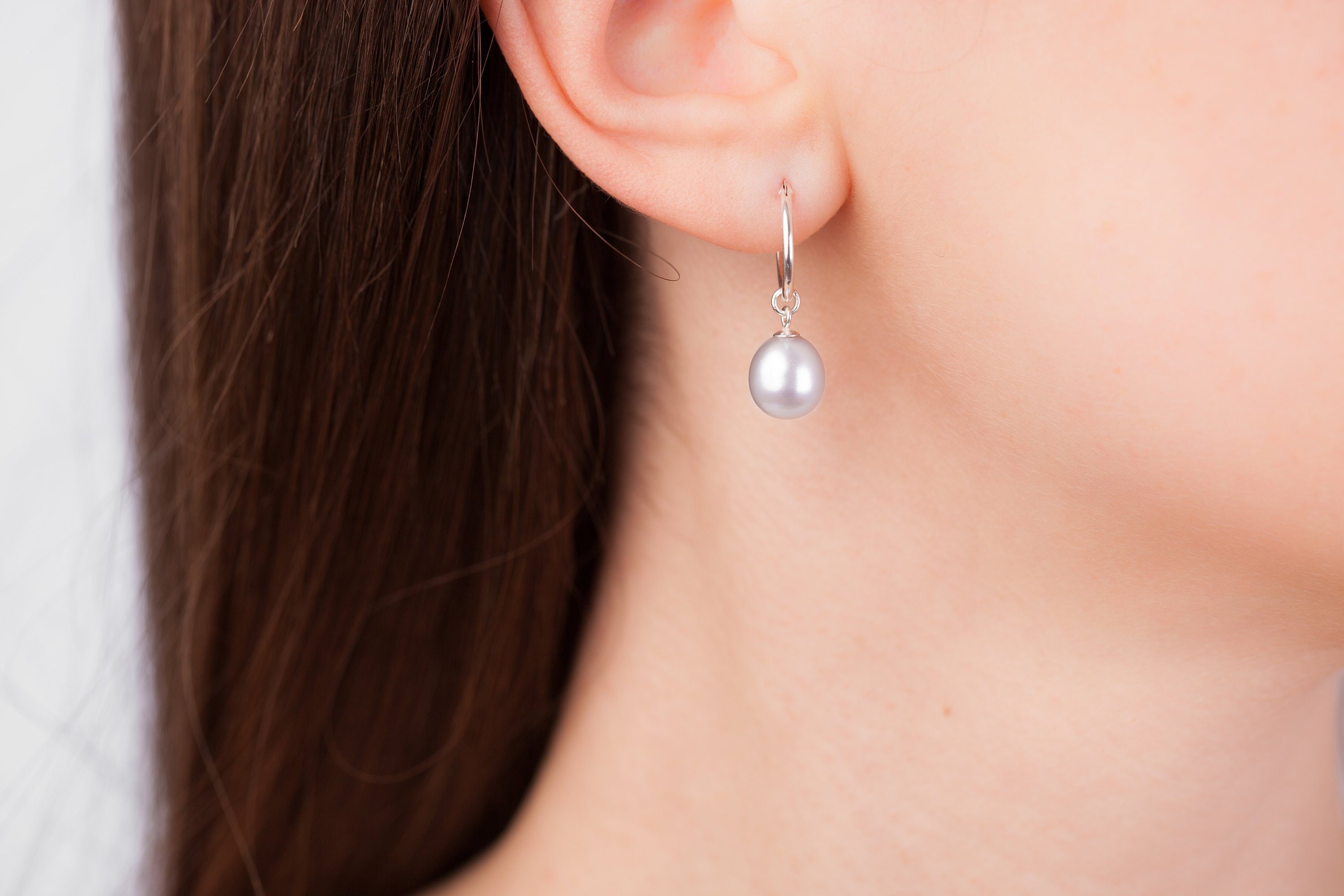 DV Jewels Rose Quartz Pink Freshwater Drop Dangle Earrings