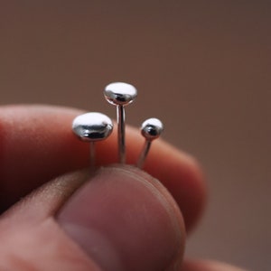 Pebble Earrings, Mix and Match Earrings, Small Dot Earrings, Sterling Silver Studs, Organic Shape Earrings, Tiny Round Earrings, Single Stud image 5