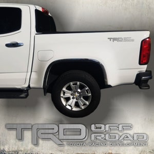TOYOTA trd Off Road 4x4 decal sticker ( 17&quot; x 2.7&quot; ) CHROMO BRUSHED