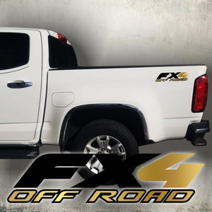fx4 Off road Decal Sticker, black matte and Gold / Set