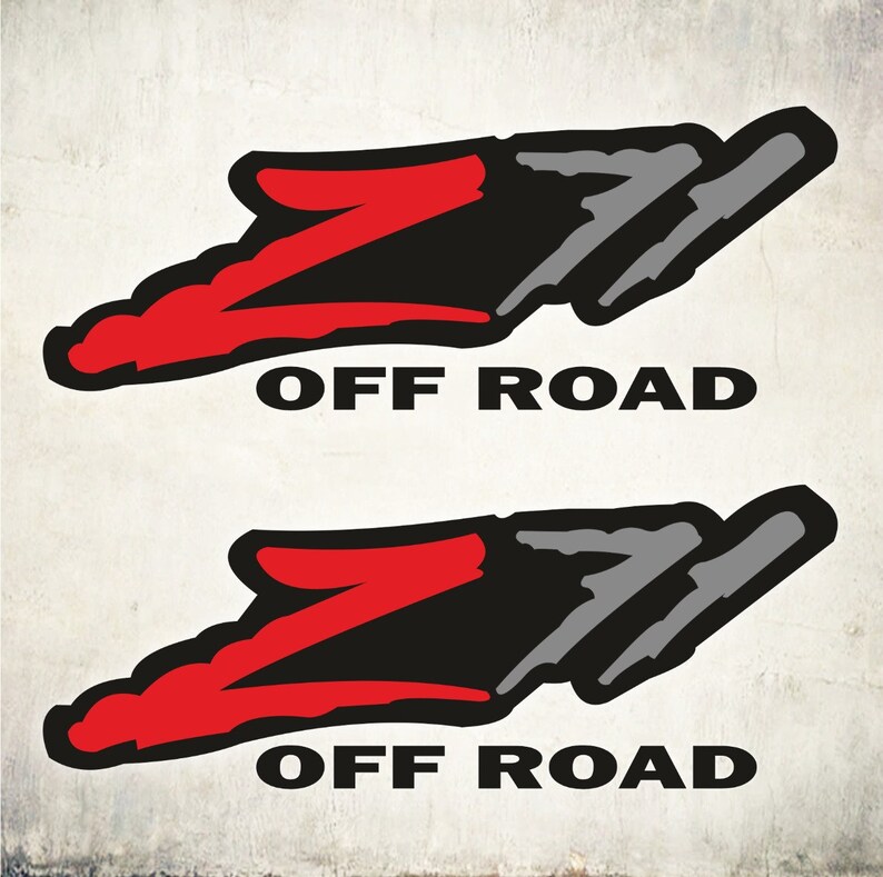 Z71 off Road Decals Sticker Vinyl Silverado Tahoe GMC SET Red Etsy