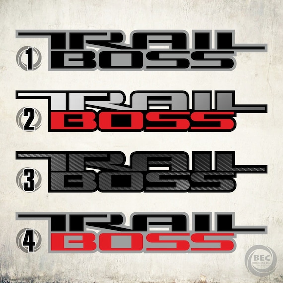 TRAIL BOSS Decal Sticker Chevrolet SET Truck Cut Vinyl Etsy