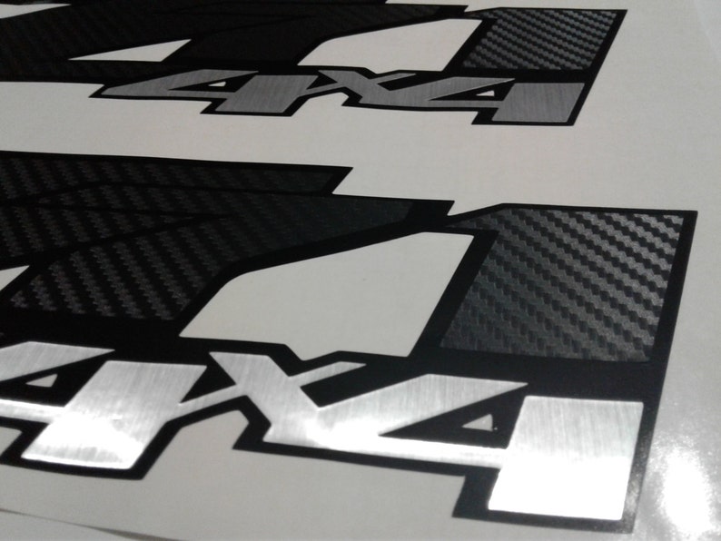 Z71 4x4 Decals Sticker Carbon Fiber and Brushed Chromo Etsy