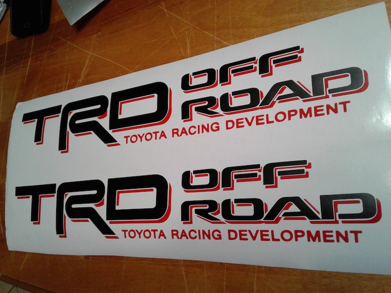TOYOTA trd Off Road 4x4 decal sticker 17 x 2.7 Etsy