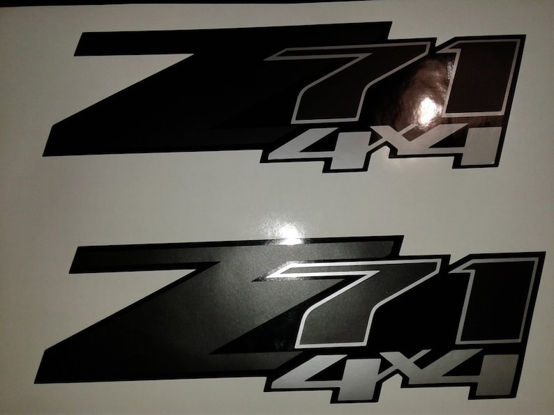 Flat Black Vinyl Overlays For Z71 Grill Emblem For 2014-2018 Chevy Silverado New