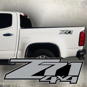 Z71 4x4 decals sticker black and silver, silverado truck (SET)
