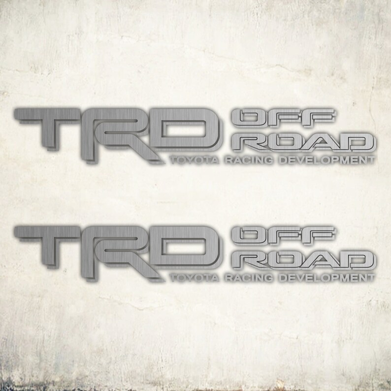 TOYOTA Trd off Road 4x4 Decal Sticker 17 X 2.7 CHROMO BRUSHED Etsy