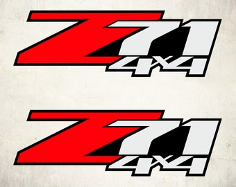 Graphics Decals For Chevy Pair Of Silver Z71 4x4 Decals For Chevy