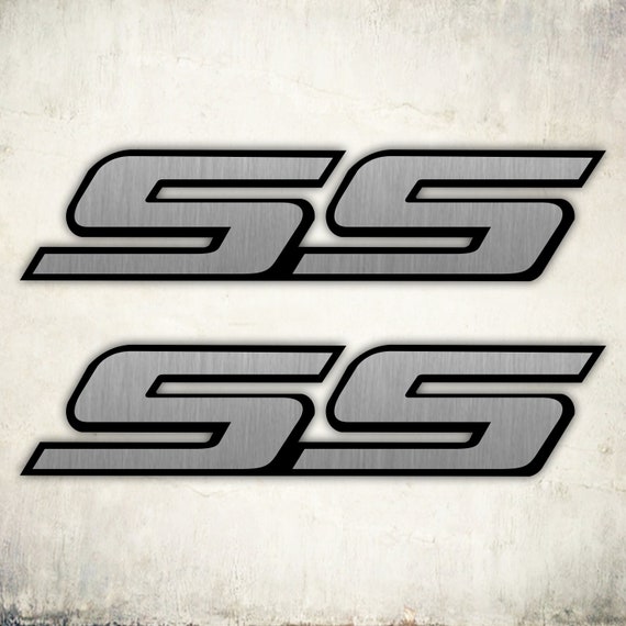 SS Decals Camaro Set X2 Chrome Red Black 3 Sizes NEW! SS Decals Camaro Set X2 Chrome Red Black 3 Sizes NEW!
