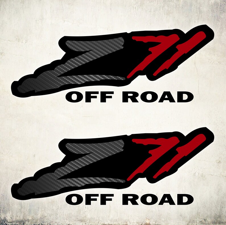 Z71 off Road Decals Sticker Vinyl Silverado SET Carbon Fiber Etsy