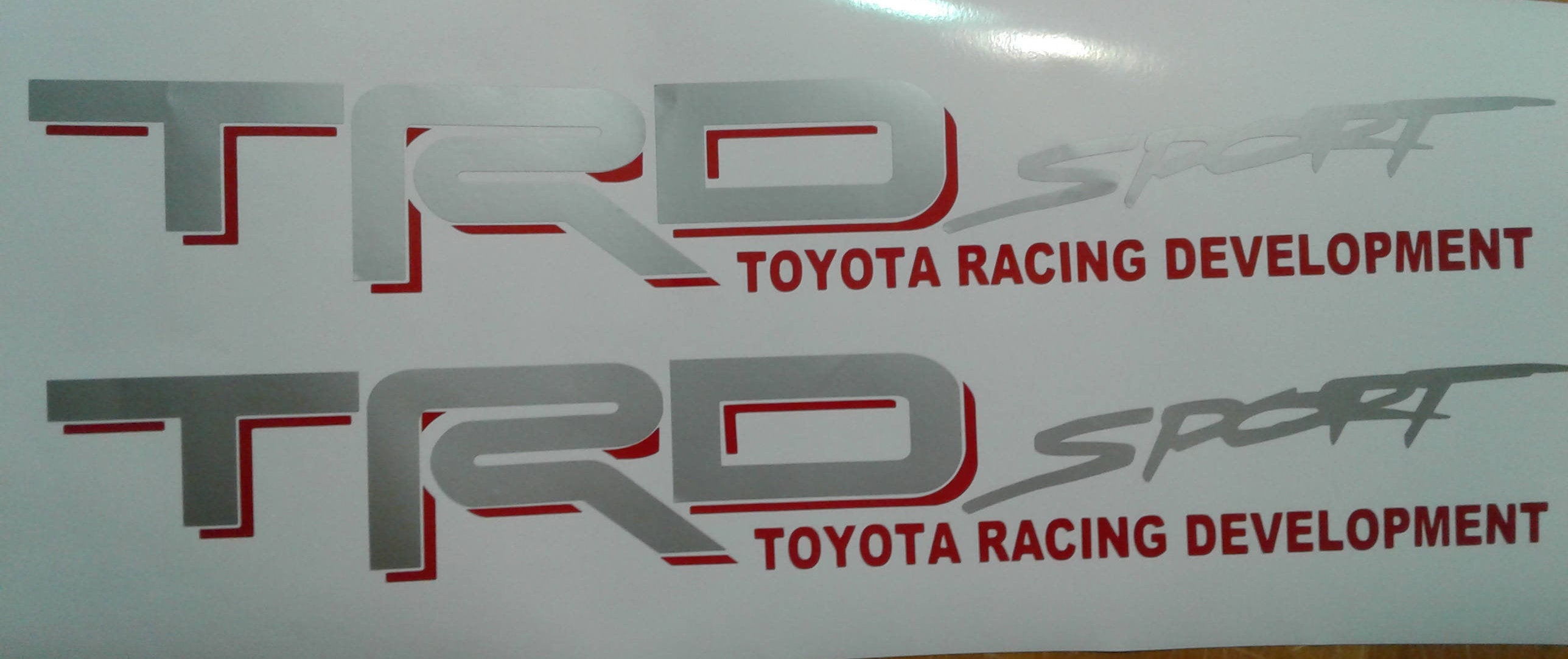 TRD Sport Decal Sticker Gray and Red SET 17 X4 Etsy