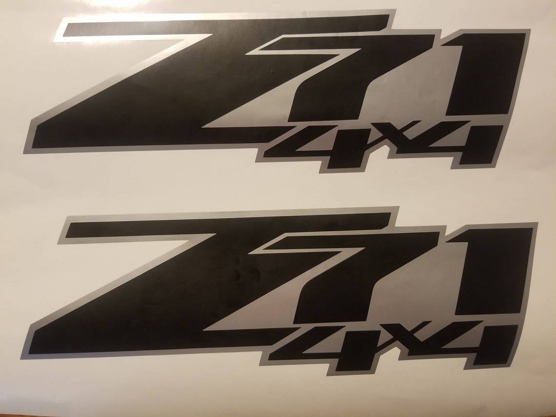 Z71 4x4 decals stickers black matte silverado truck chevrolet Etsy
