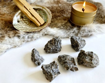 Raw MYSTIC MERLINITE - Chunk Stone - Gemstone - Rough Stone - Healing Stone - Crystal - Raw Stones - Stone - Black Stone - Black Crystal