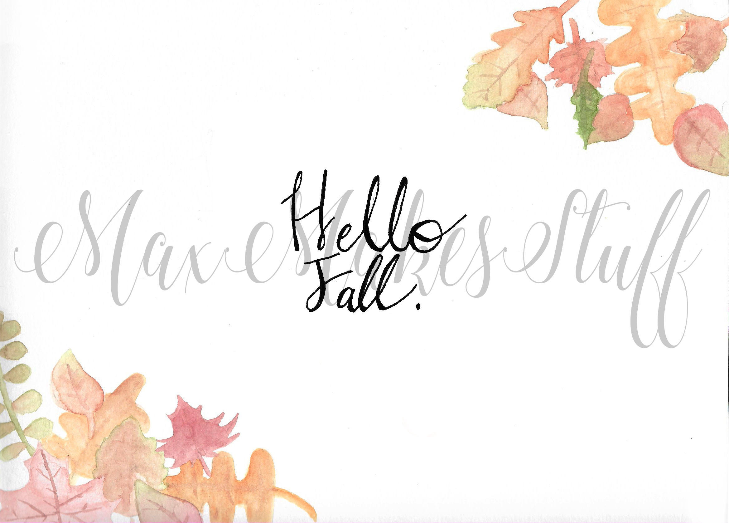 Downloadable Hello Fall desktop wallpaper autumn computer | Etsy