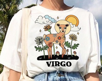 Virgo Zodiac Shirt, Zodiac Sign Shirts, Virgo Sign Tee, Astrology Tshirt, Virgo Birthday Shirt, Horoscope Astrology Gifts, Retro Graphic Tee