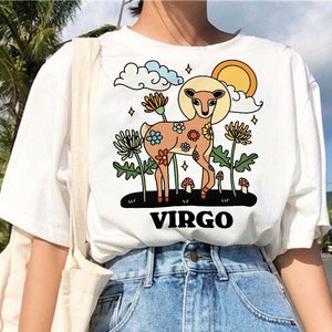 Virgo Zodiac Shirt, Zodiac Sign Shirts, Virgo Sign Tee, Astrology Tshirt, Virgo Birthday Shirt, Horoscope Astrology Gifts, Retro Graphic Tee