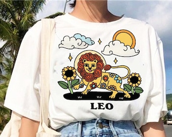 Leo Zodiac Shirt, Zodiac Sign Shirts, Leo Sign Tee, Astrology Tshirt, Leo Birthday Shirt, Horoscope Astrology Gifts, Retro Graphic Shirt