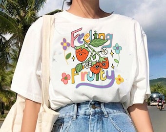 Feeling Fruity Tshirt, LGBQT Shirt, Pride Month T-Shirt, LGBT Tee, Rainbow Shirt, Retro Frog Shirt, Gay Pride Trendy Tshirt, UNISEX