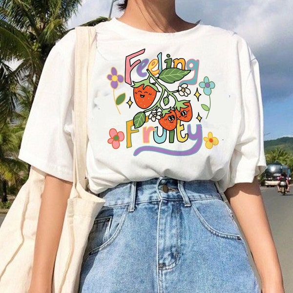 Feeling Fruity Tshirt, LGBQT Shirt, Pride Month T-Shirt, LGBT Tee, Rainbow Shirt, Retro Frog Shirt, Gay Pride Trendy Tshirt, UNISEX