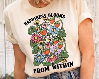 Chemise fleurs sauvages, t-shirt fleurs sauvages, chemise florale, chemise botanique, chemise fleurie pour amoureux de la nature, chemises femme, t-shirts femme, t-shirt fleur