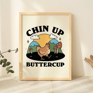 Uroczy wydruk ścienny z kurczakiem, cytat motywacyjny, ilustracja w stylu retro, klasa Cottagecore, plakat z farmą kur, wydruki dekoracyjne do pokoju dziecięcego, BEZ RAMY