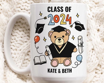 Personalized Graduation Gifts 2024, Class of 2024, Cute Custom Name Mug,, Handmade Unique Best Gifts For Class of 2024, Grad Life Gifts