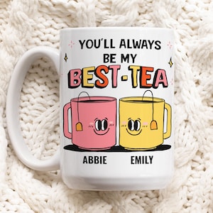 Custom Best Friend Mug, Bestie Ceramic Cup Personalized, Best Friend Friendship mug, Friends Mug, Friend Birthday present, Christmas Gift