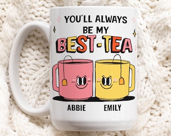 Custom Best Friend Mug, Bestie Ceramic Cup Personalized, Best Friend Friendship mug, Friends Mug, Friend Birthday present, Christmas Gift