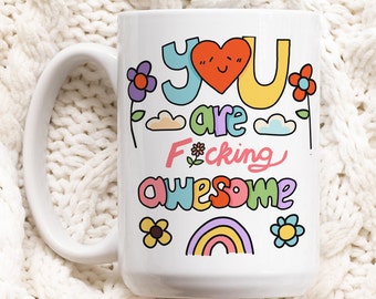 You are awesome Mug , Colleage Friend Gift Teacher Thank You Gift, Best Friend Gift, End Of School, Appreciation Gift, Gifts under 20