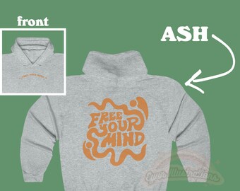 Aesthetic Hoodie, Free Your Mind Hoodie, Retro 70s Vibes, Y2K
