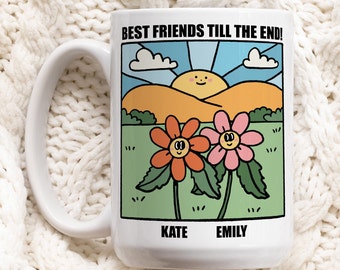 CUSTOM Best Friend Mug, Bestie Ceramic Cup Personalized, Best Friend Friendship mug, Friends Mug, Friend Birthday present, Christmas Gift